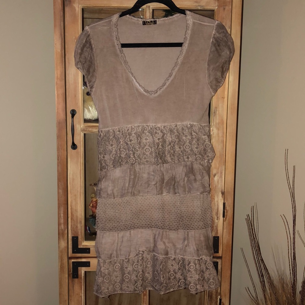 Lola Knee Length Lace Detail Dress